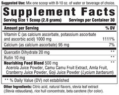 Vitamin C immune support powder being mixed with water