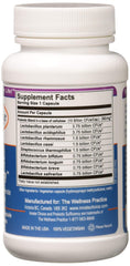 Innate Choice Probiotic Sufficiency bottle label detail emphasizing vegetarian formula and innate design.