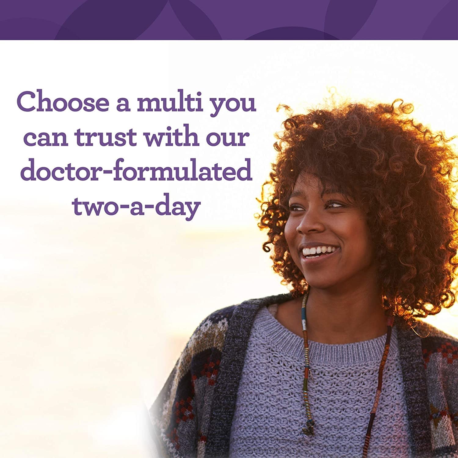 Detail of Innate Response Formulas Women’s Multivitamin label highlighting non-GMO and allergen-free claims
