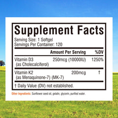 Innate Vitality D3 K2 softgels label and branding