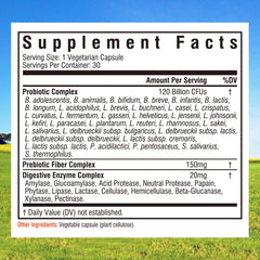 Close-up view of probiotic capsules