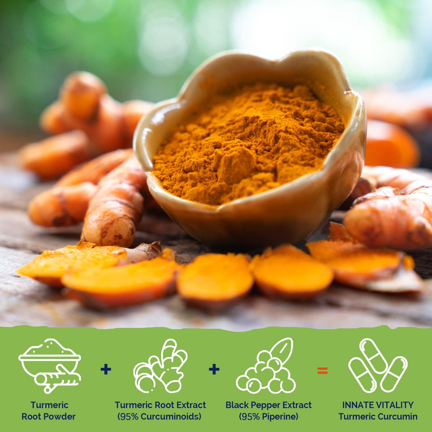 Black pepper extract (95% piperine) for enhanced absorption