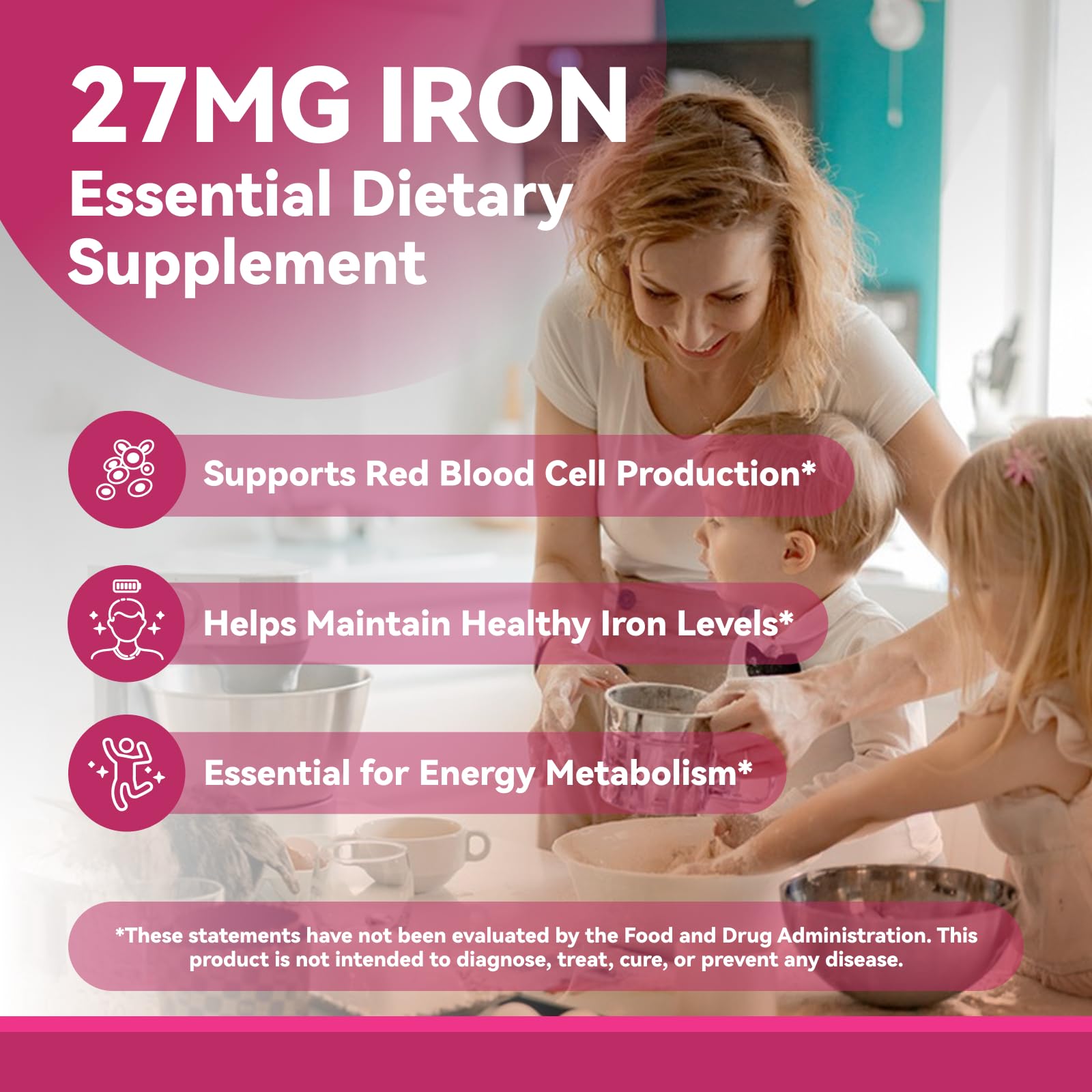 Front view of Inner Brightness Iron Supplement bottle