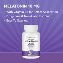 Bottle label showing supplement facts for Inner Brightness Melatonin