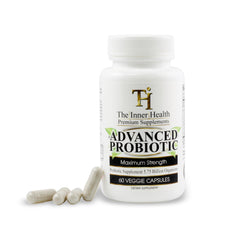 Close-up of bottle label highlighting probiotic strains