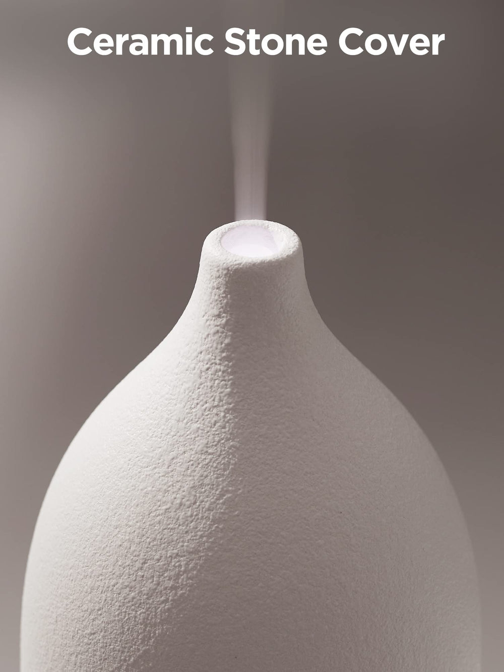 Mist emitting from InnoGear ceramic diffuser in a room