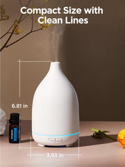 Ceramic diffuser cover and 150ML tank close-up