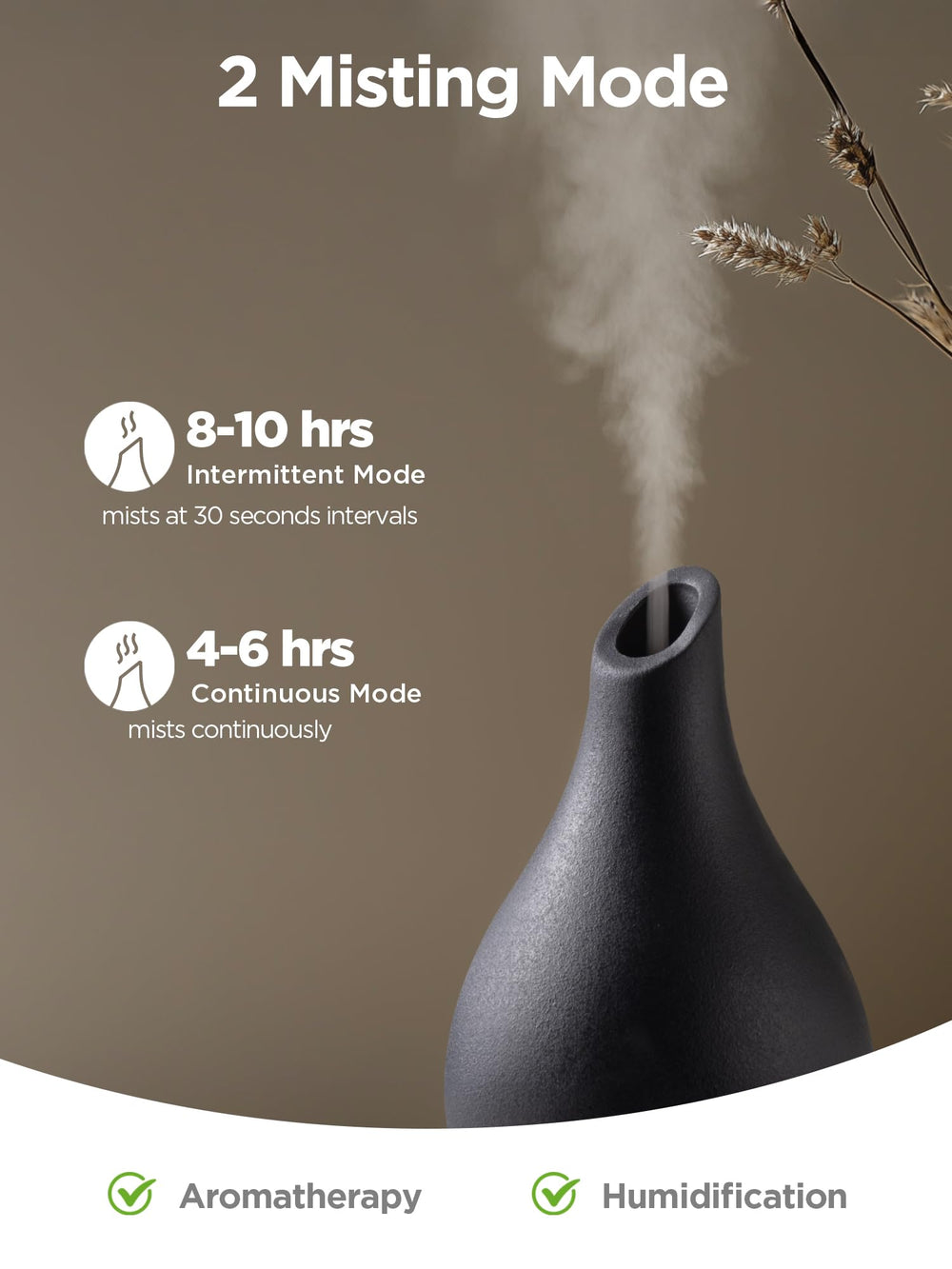 Close-up of handcrafted ceramic cover on InnoGear diffuser