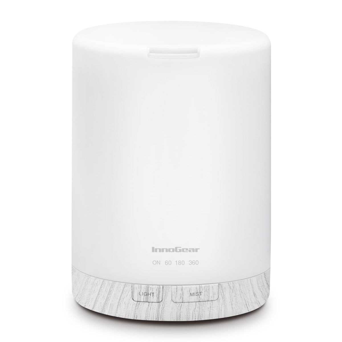 InnoGear 300ml essential oil diffuser – white, front view