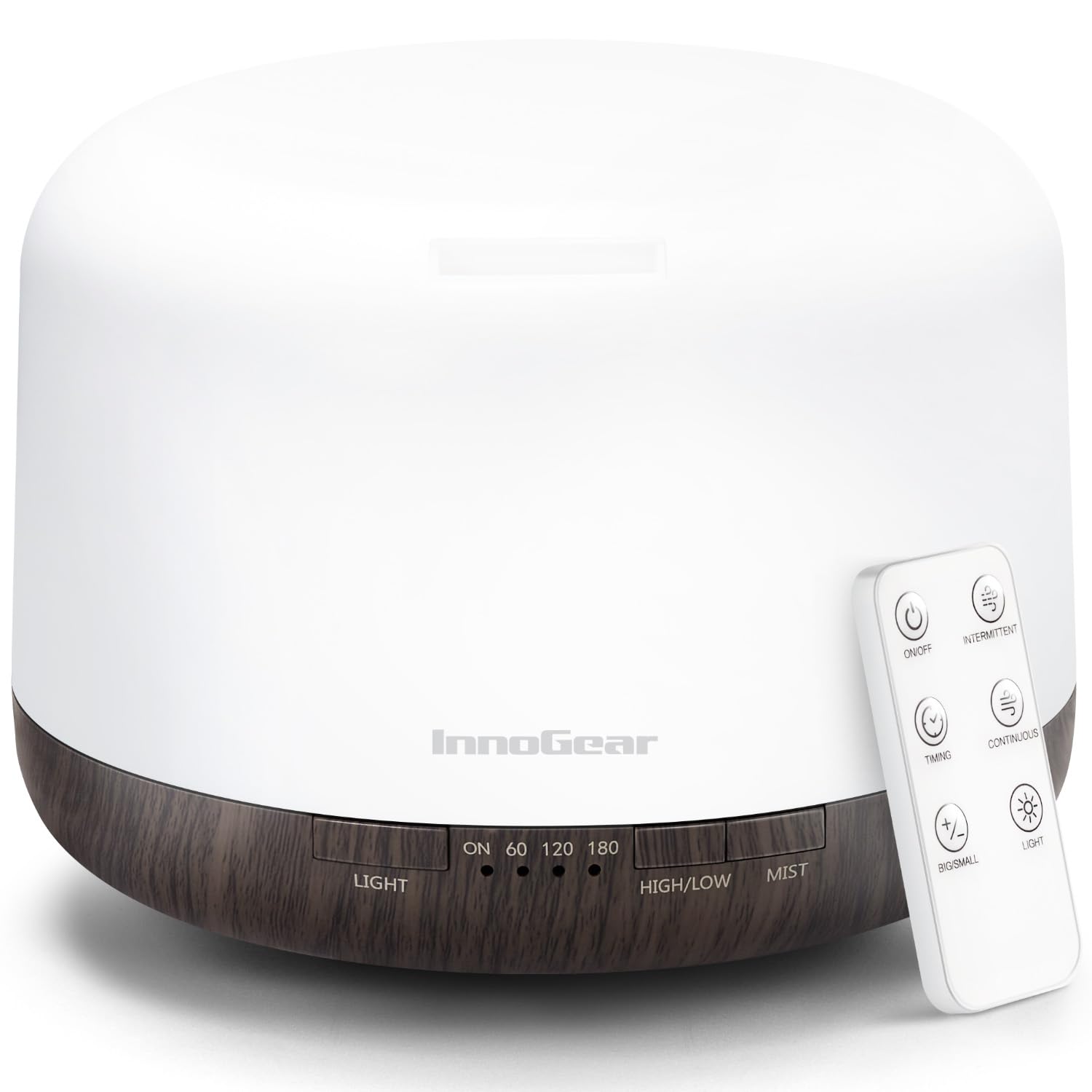 InnoGear 500ml essential oil diffuser brown front view