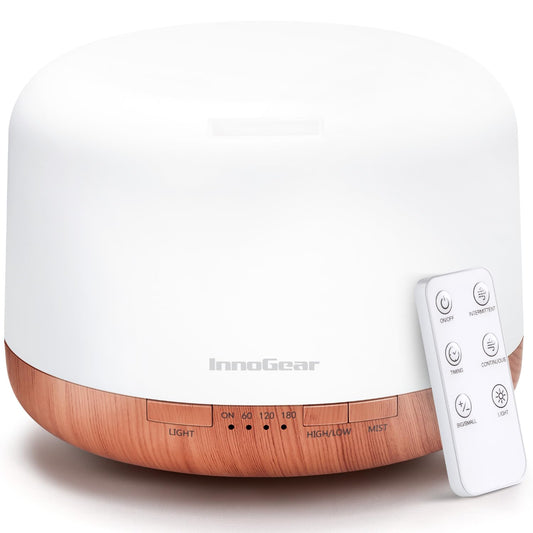InnoGear 500ml essential oil diffuser yellow - front view