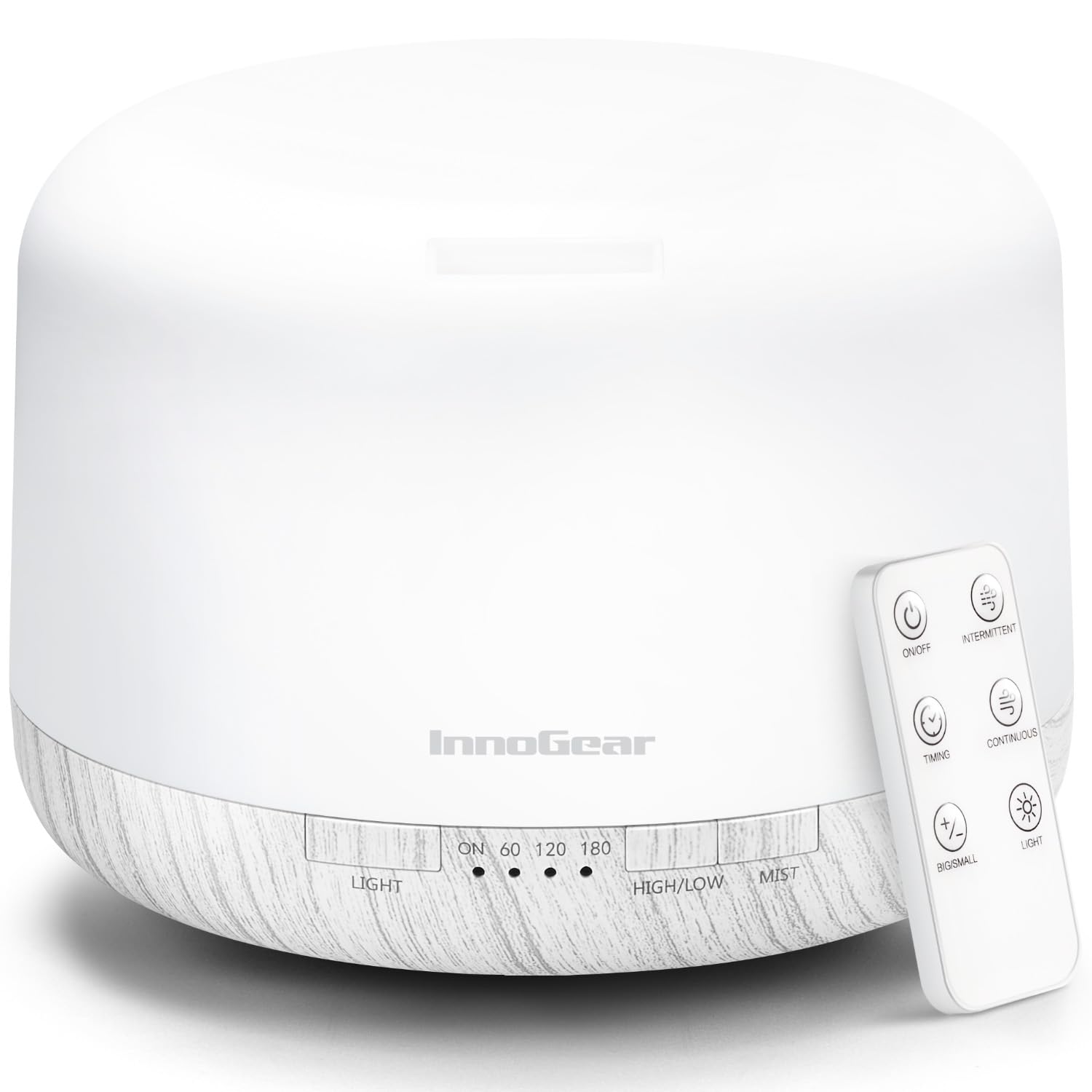 InnoGear 500ml essential oil diffuser with remote control – white