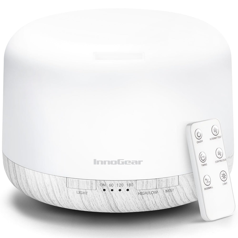 InnoGear 500ml essential oil diffuser with remote control – white