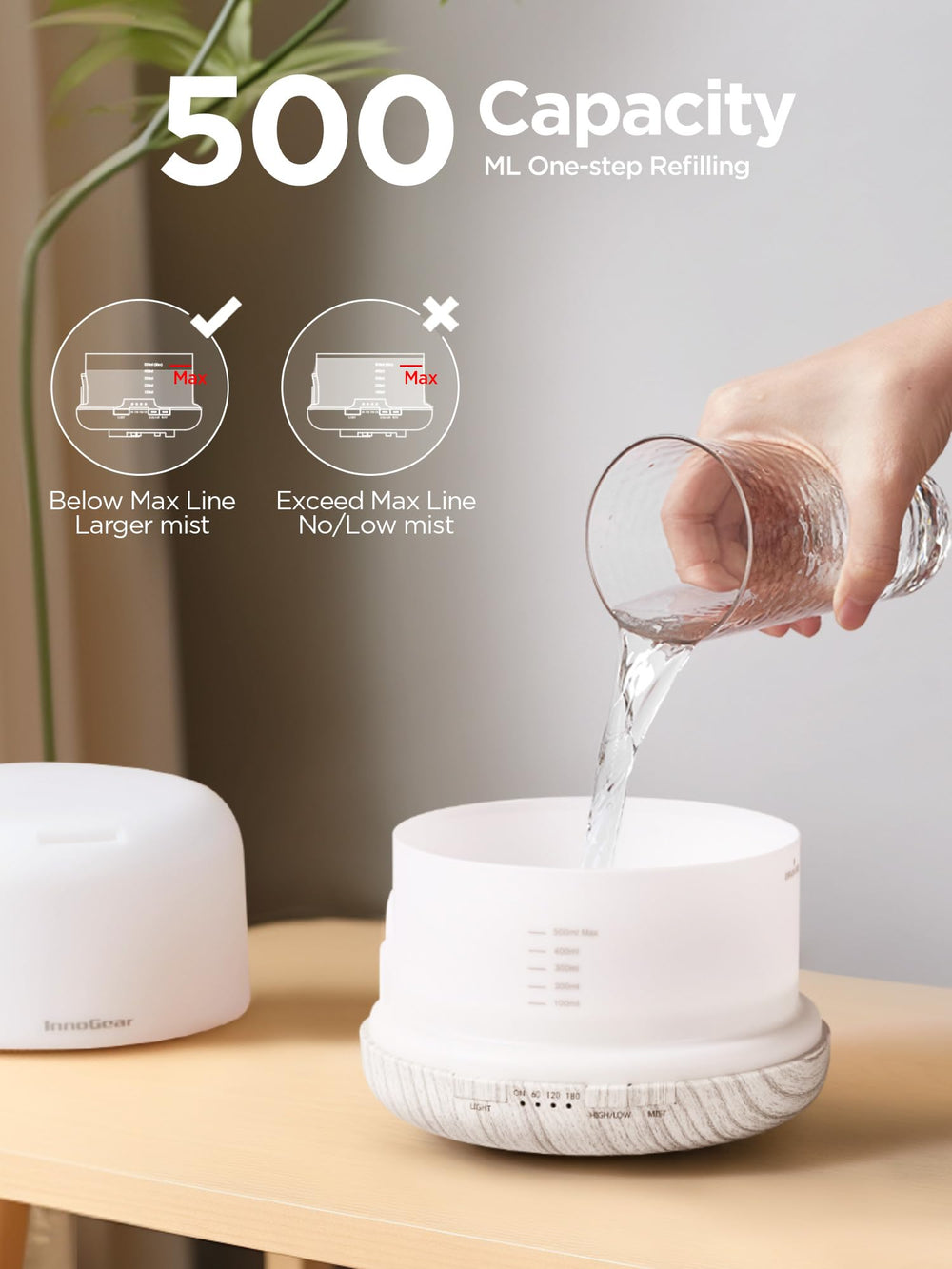 Auto-off timer feature on InnoGear diffuser