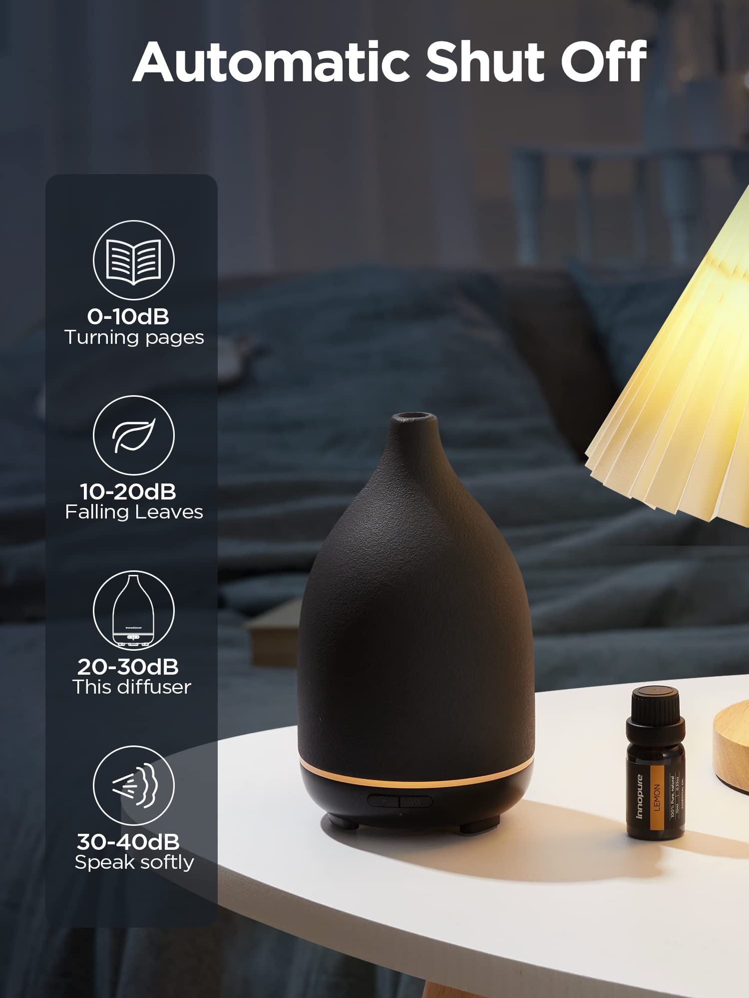 Dim night ambience with InnoGear diffuser