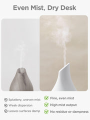 Close-up of handcrafted ceramic cover on InnoGear diffuser – fingerprint-resistant finish