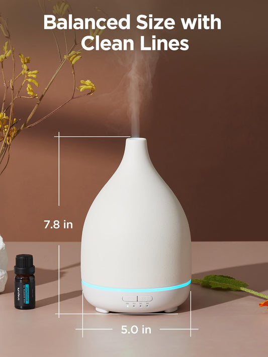 Close-up of the handmade ceramic diffuser cover
