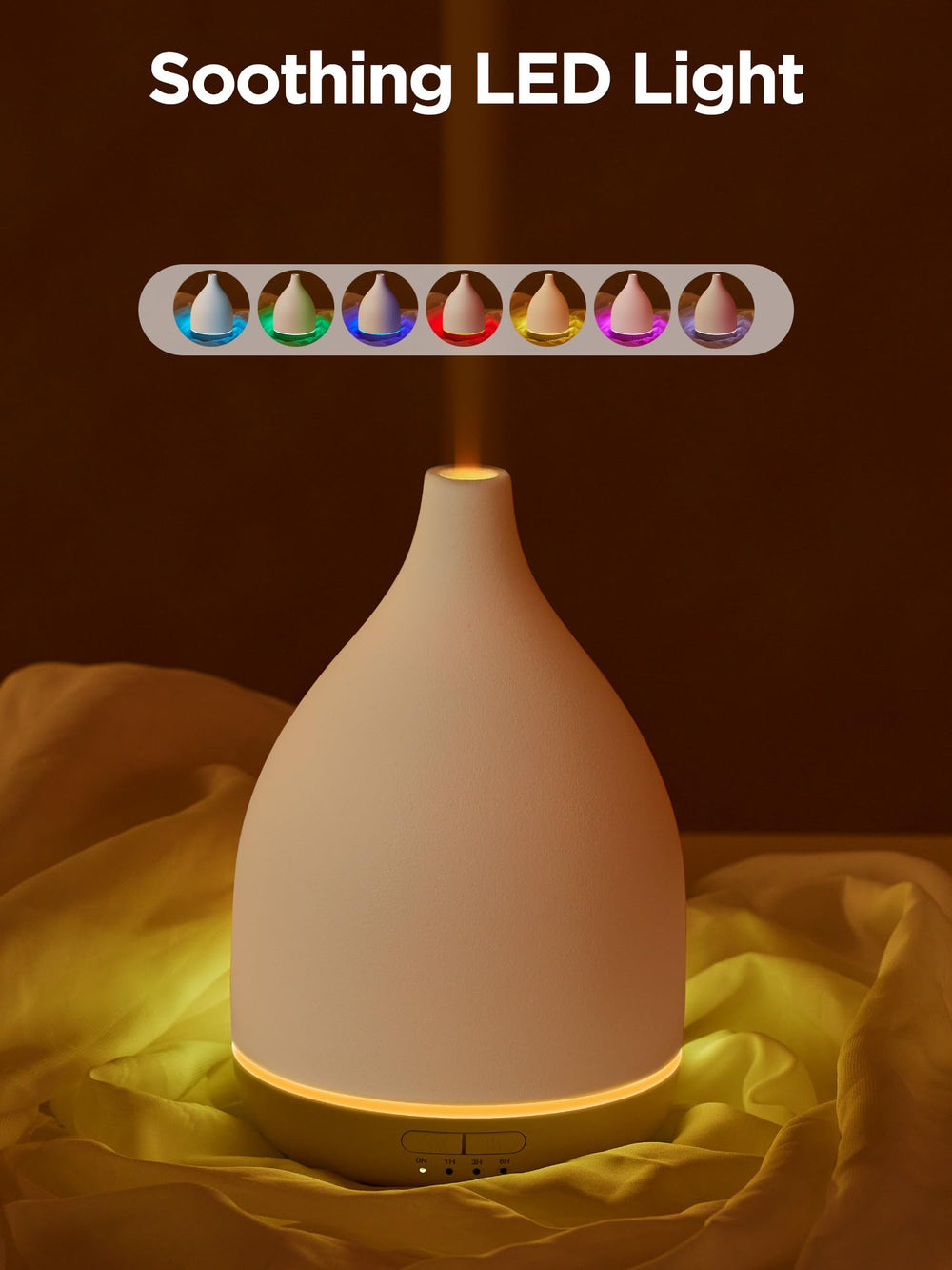 Independent LED light and mist function