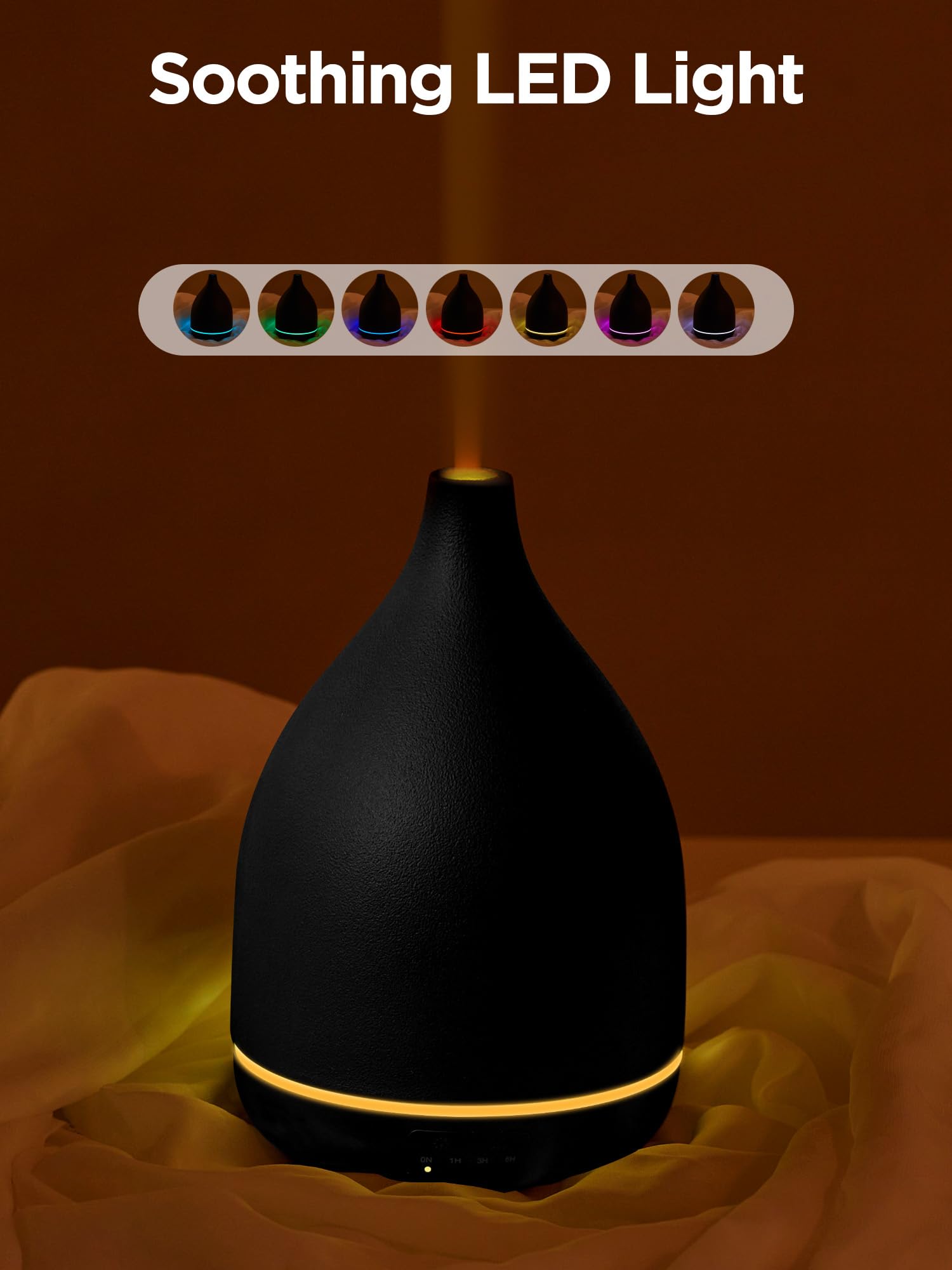 Auto-off safety feature indicator on InnoGear diffuser - black