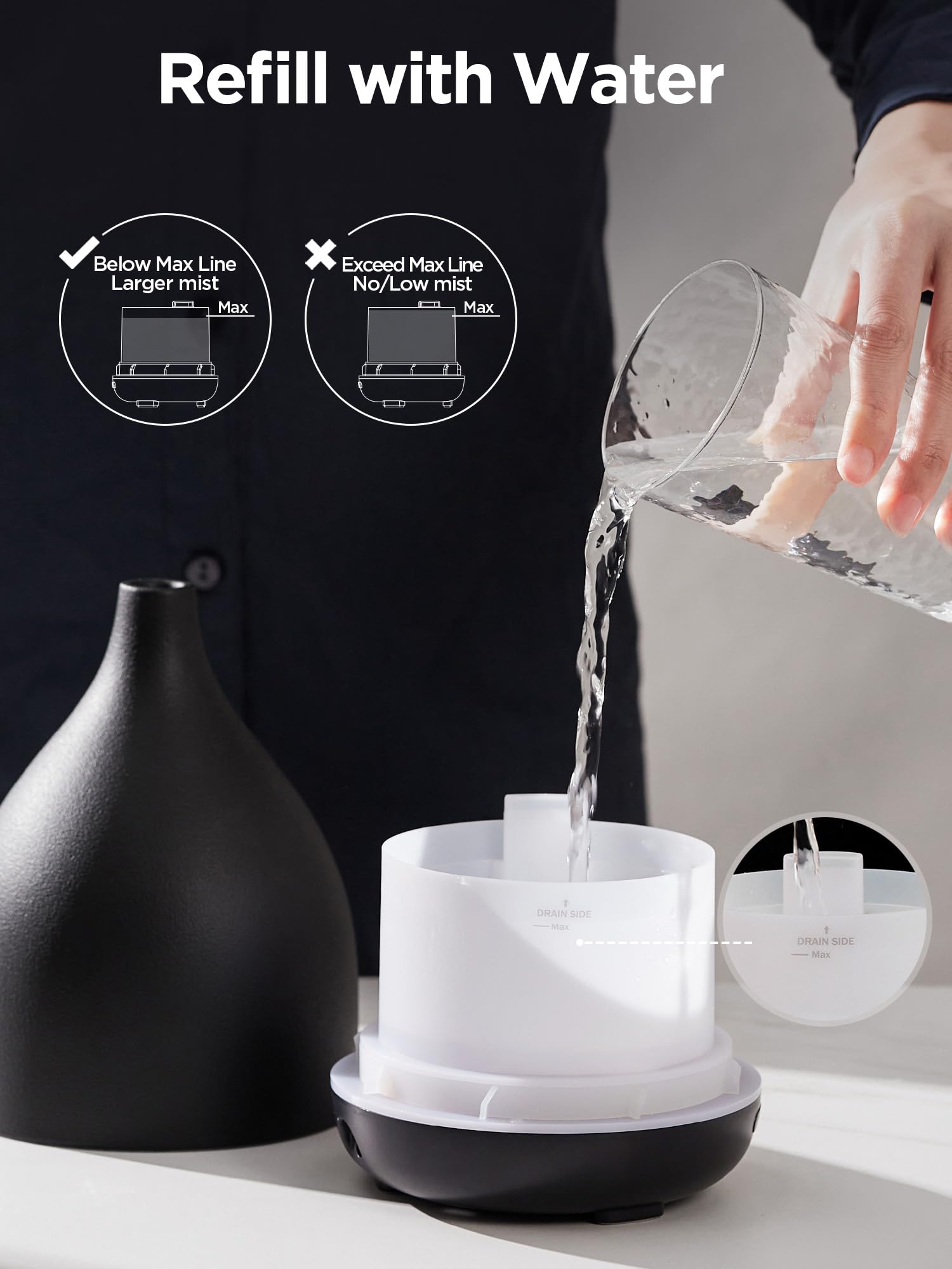 Gift-ready packaging for InnoGear ceramic diffuser in black