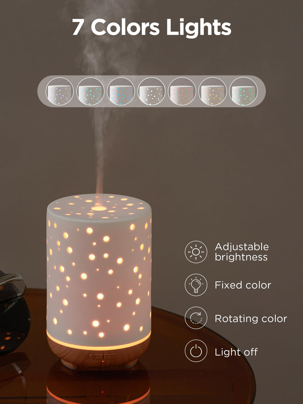 Lifestyle shot of diffuser in a home decor setting