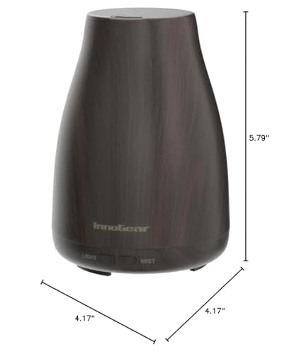 Close-up of the dark wood grain diffuser design