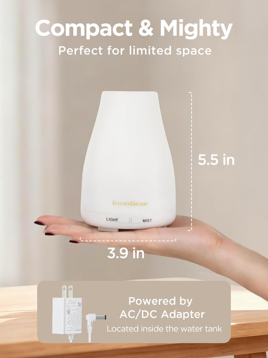 InnoGear diffuser displaying 7-color LED lighting