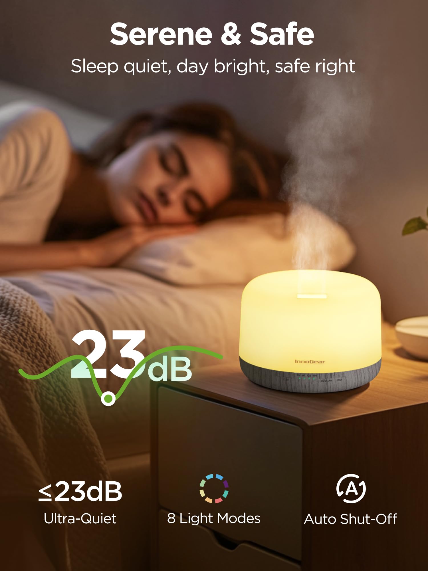 InnoGear diffuser shown in a room setting