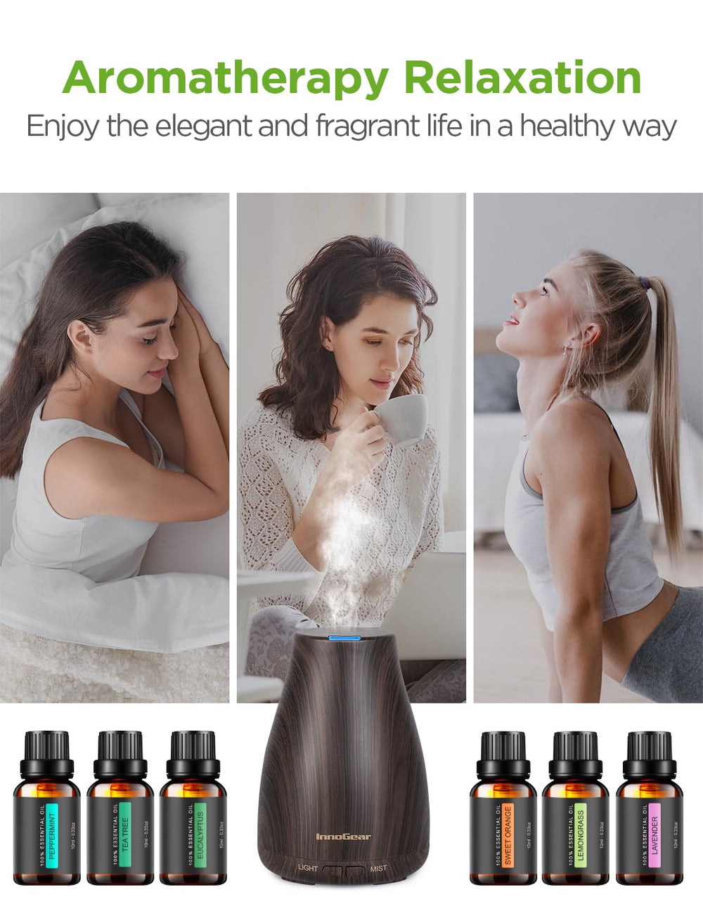 USA-sourced essential oils included with diffuser