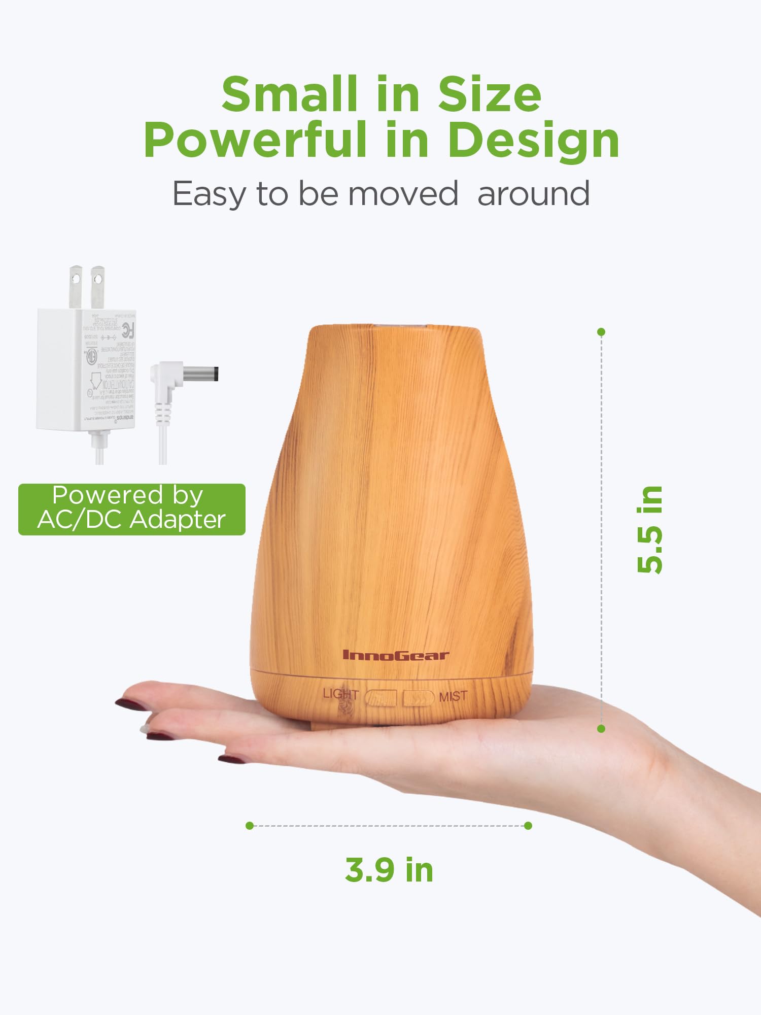 Top view showing control area of InnoGear diffuser