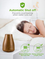 Waterless auto-off safety feature indicator on diffuser