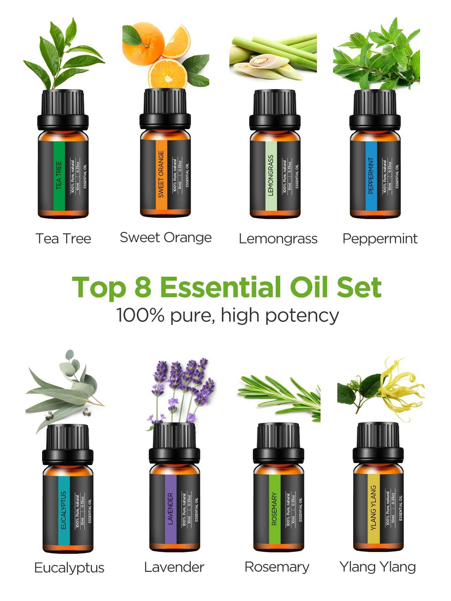 Essential oils set packaging included with InnoGear diffuser
