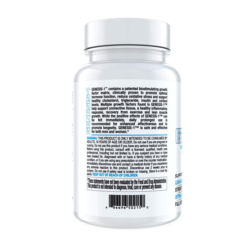 GENESIS-1 product label and packaging design