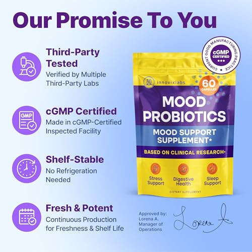 Ingredient label for InnovixLabs Mood Probiotic