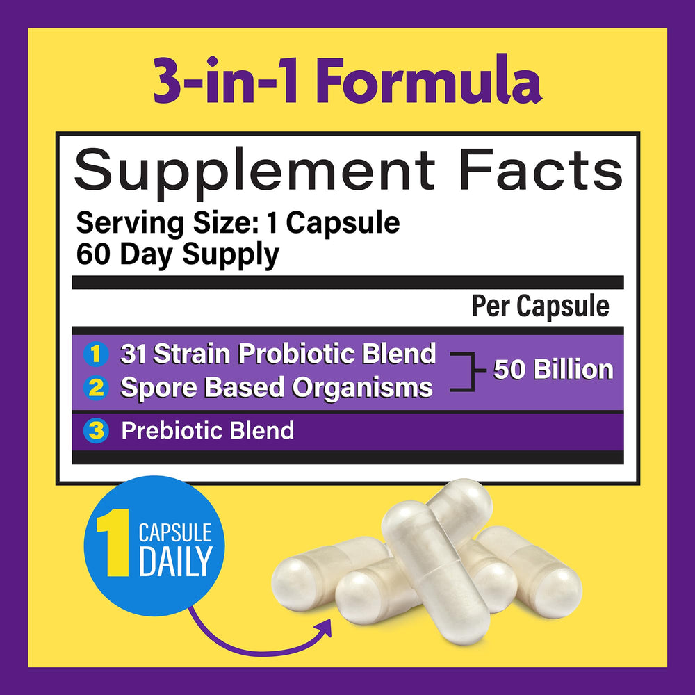 Label on InnovixLabs Probiotics bottle