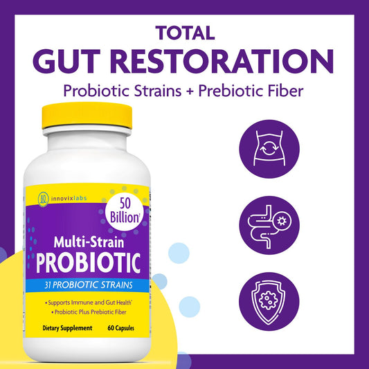 Close-up of probiotic capsules