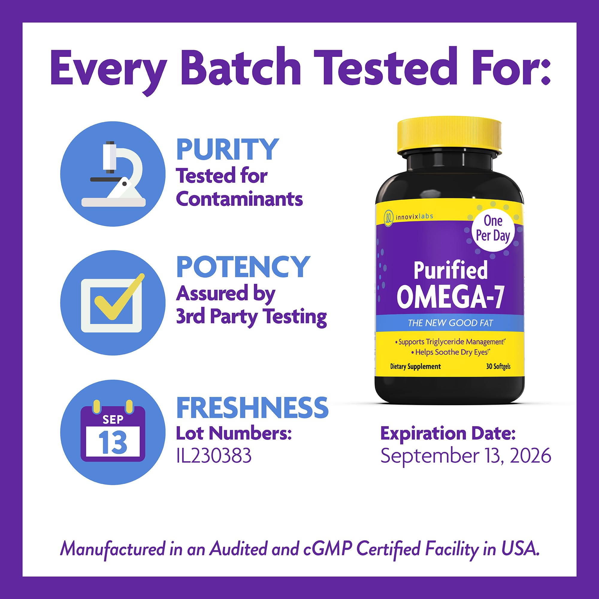 IFOS certified Omega 7 testing seal