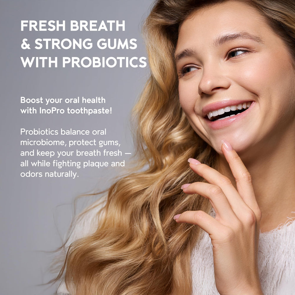 Label highlighting fluoride-free and SLS-free formula