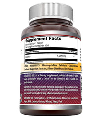2-pack back label showing ingredients and GMP statements