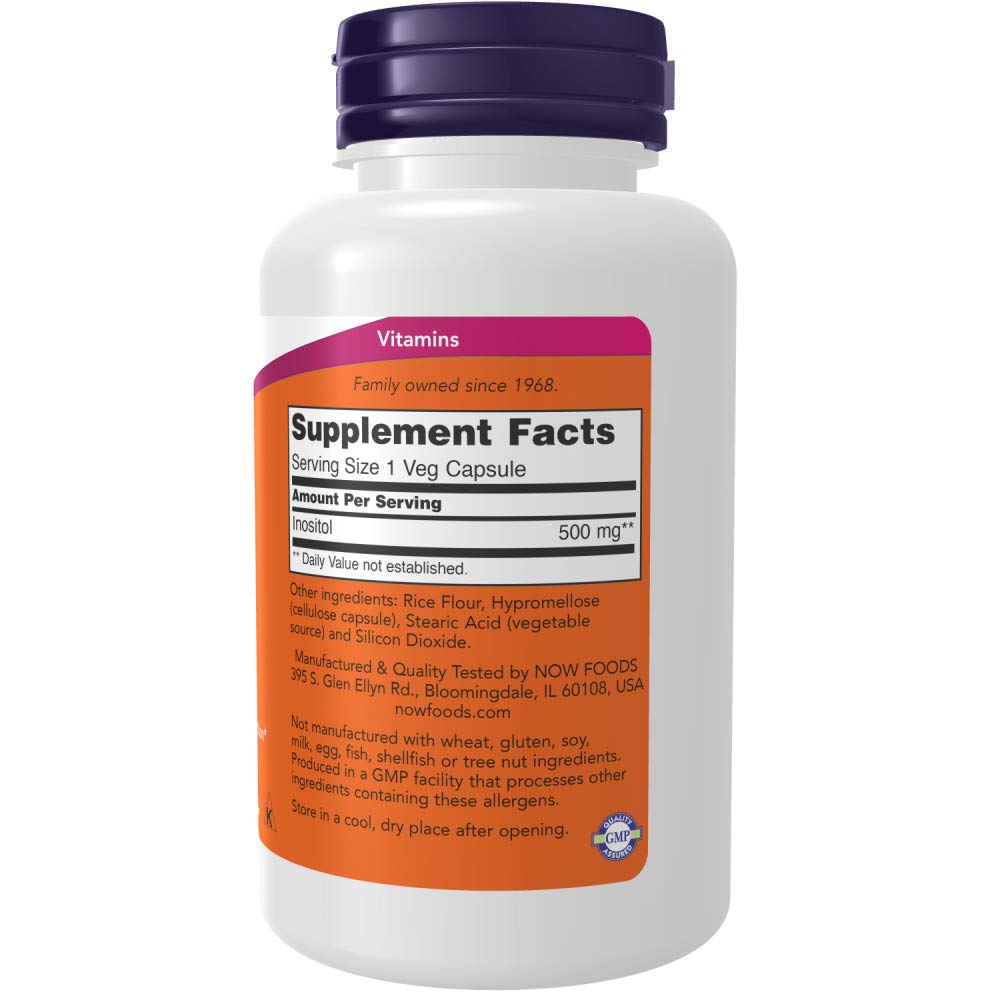 Bottle display of Inositol 500mg 100 Capsules Pack 2