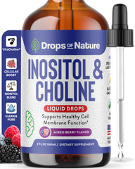 Bottle of Inositol & Choline Liquid Drops with Mixed Berry flavor