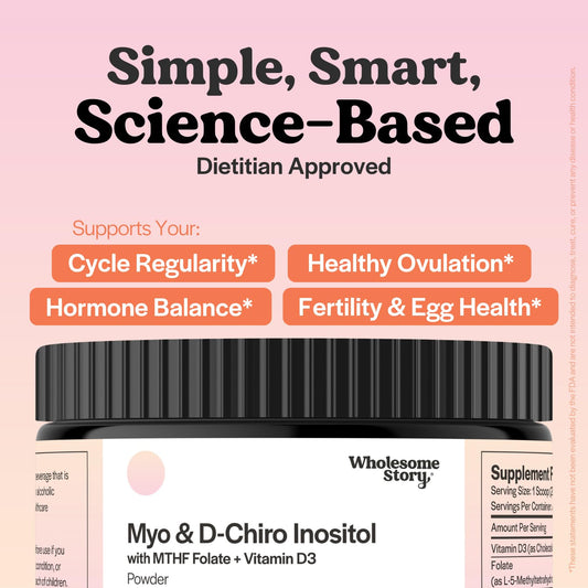 Bottle of vegan, non-GMO Inositol Powder