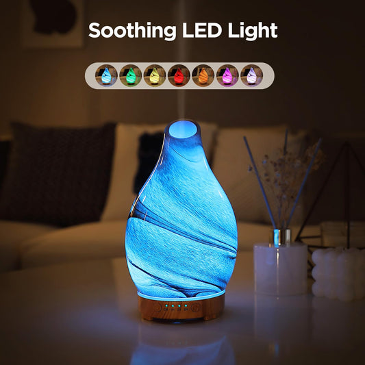 Side view of INRORNAS art glass diffuser