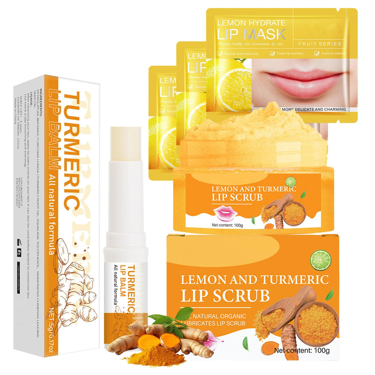INSEEK turmeric lip scrub jar close-up for smoother lips