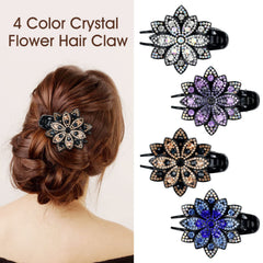 inSowni glitter flower hair clip in purple for party styling