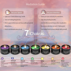 Inspireyes Chakra Candles Gift Set orange candle with crystals
