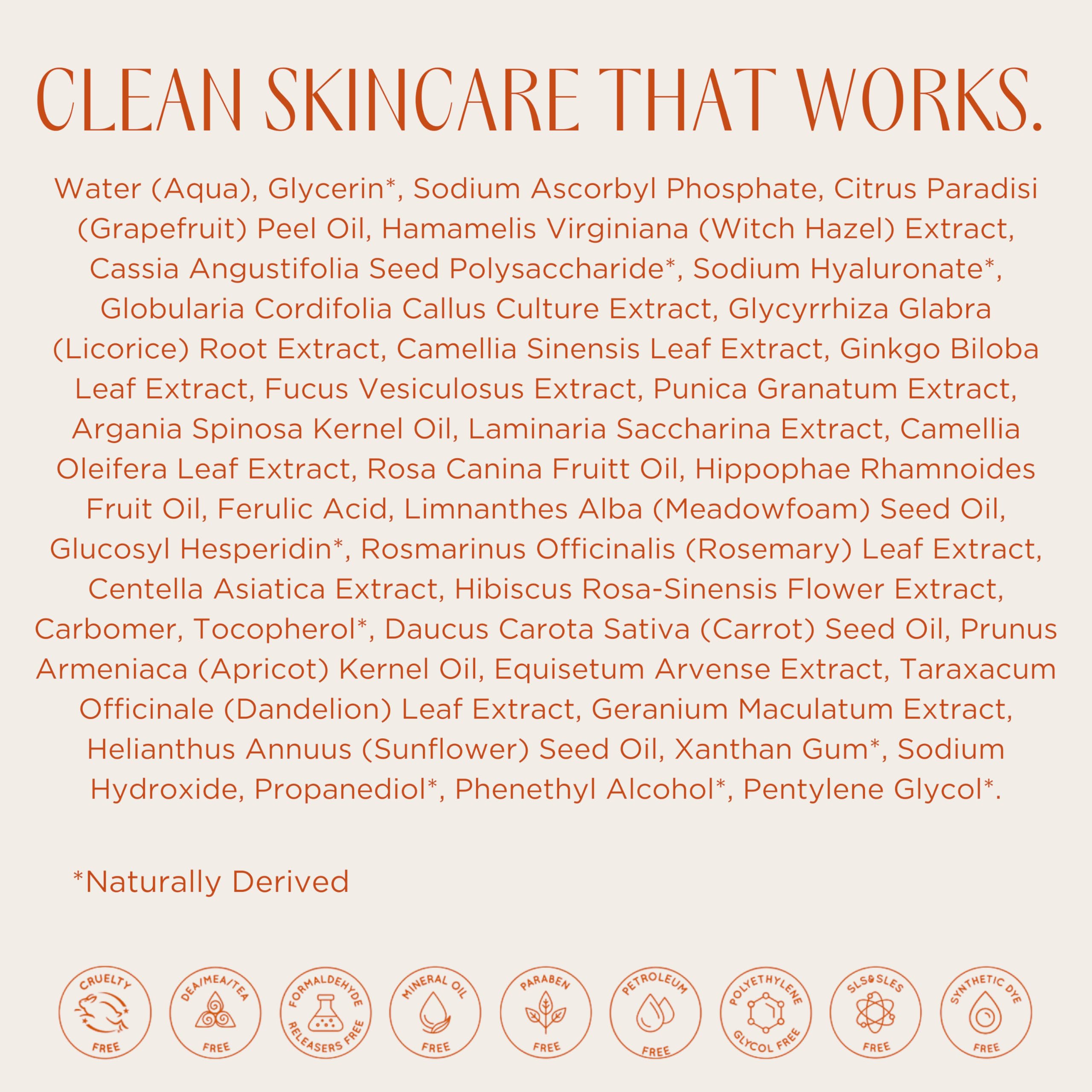 Skin application diagram for InstaNatural Vitamin C Serum
