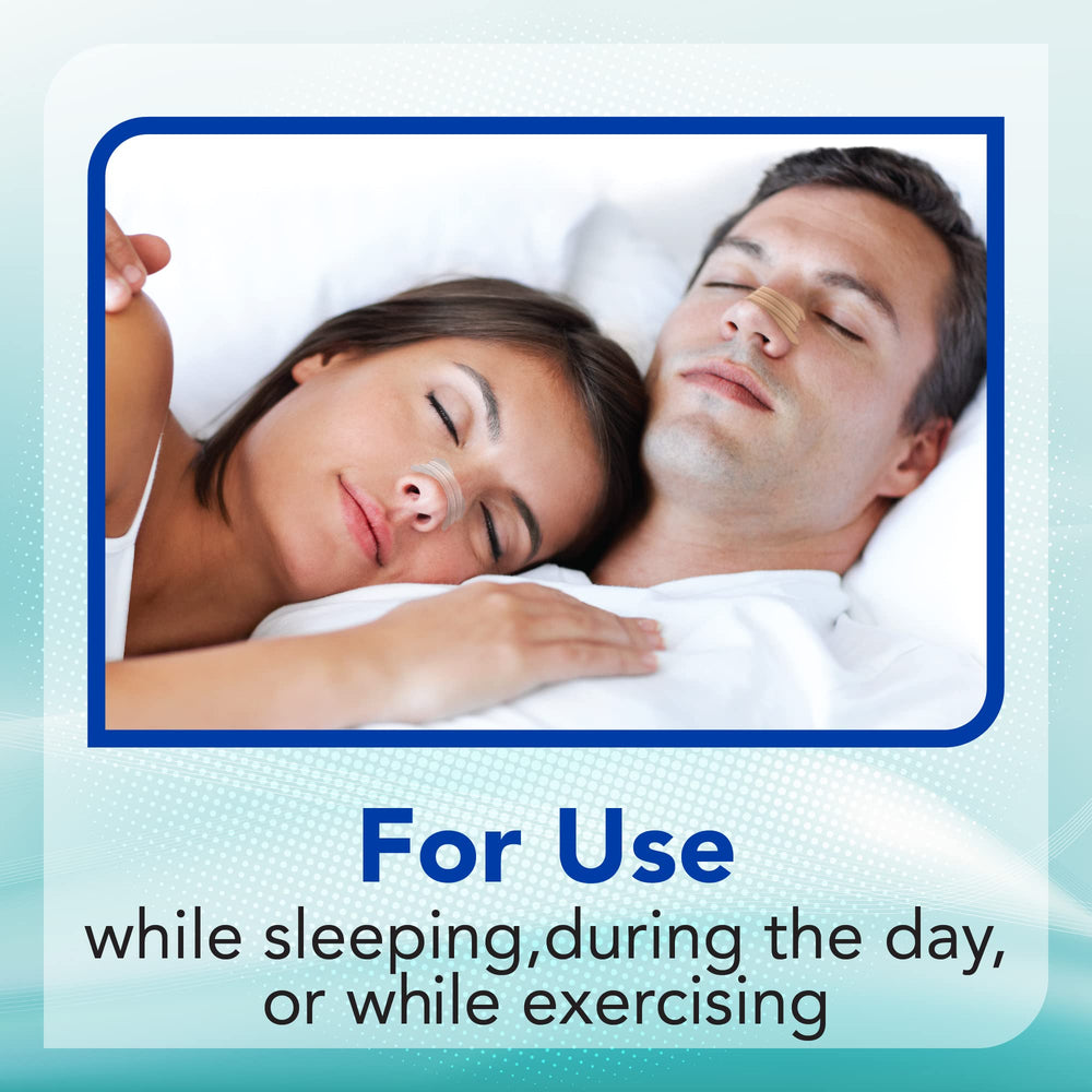 Instaclear nasal strip application over nose demonstrates simple, fast breathing support.