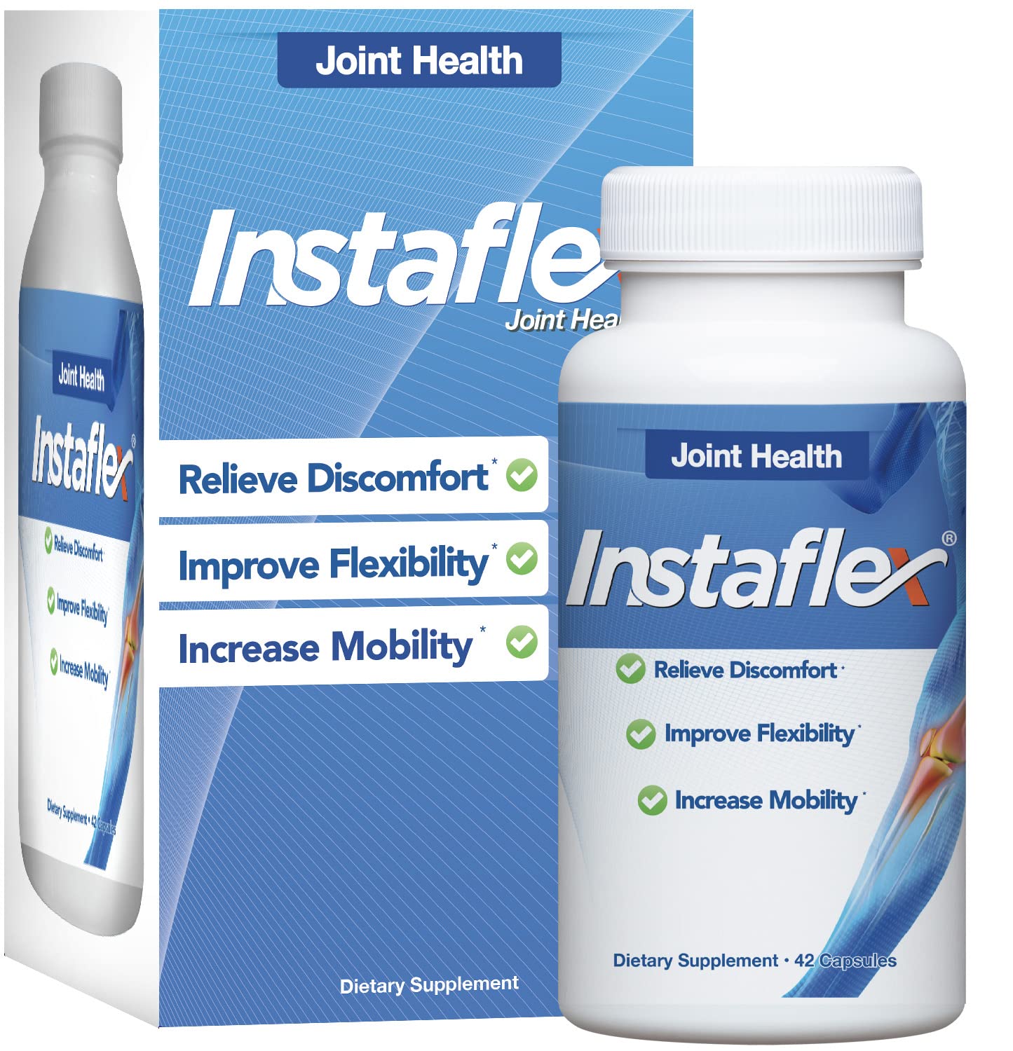 Instaflex Joint Support Supplement bottle on a clean white surface
