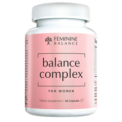 Instant Brands Balance Complex bottle cap close-up highlighting 60 capsules for vaginal health support